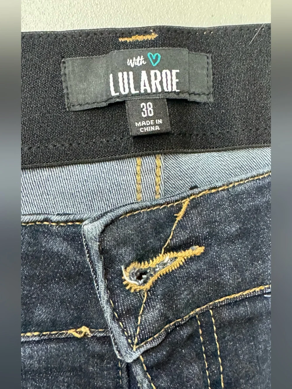LuLaRoe Dark Blue Denim Blue Jean Shorts with Magic waistband  size 38 / 18